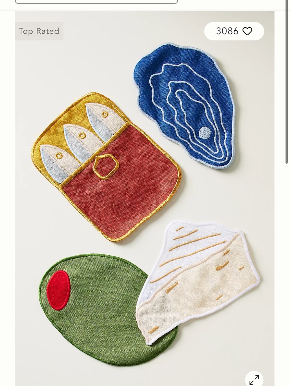 Anthropologie Multicolor Embroidered Ocean Patch Set
